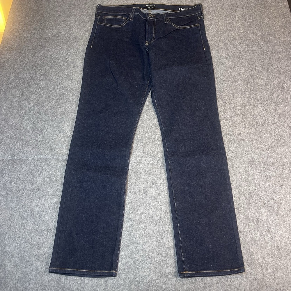Madewell Jeans Men's 36 x 32 Slim Fit Straight Leg Dark Stretch Denim NWOT